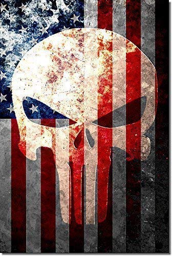 amazon com vintage american flag punisher skull small metal plate man cave decor patriotic home decor military themed gifts handmade vintage american flag punisher skull small metal plate man cave decor patriotic home decor military themed gifts
