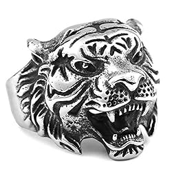 SAINTHERO Men's 316L Stainless Steel Ring Band