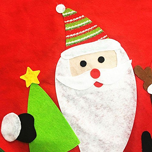 Junbuoom Newest Non-Woven Apro Red Tree Skirt Christmas Tree Skirt Christmas Supplies Christmas Decor Santa Claus Tree Skirt