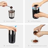 SHARDOR Coffee & Spice Grinder Electric with 2 Removable Stainless Bowls 70g view 6
