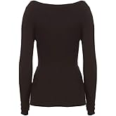 Sugar Lips Womens Seamless Round Neck Long Sleeve Top