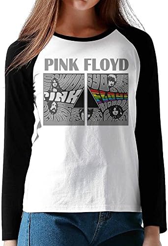 Long Sleeve Raglan Tee Shirt Pink Floyd Band Women's Tops