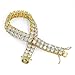 JINAO 2-Row Tennis Bracelet for Men & Women, 14K Gold Plated Brass, Iced-Out Cubic Zirconia Chain, Unisex Hip-Hop Style
