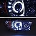 Xtune For 1994-2001 Dodge Ram 1500, 1994-2002 Ram 2500/3500 Black Halo LED Projector Headlights + Tail Lights Set Pair 1995 96