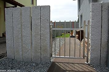 Gartentor Komplett Set Company Edelstahl Rechteck Inkl Pfosten Turgriff Amazon De Baumarkt