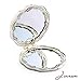 Jinvun Silver Compact Metal Purse Mirror Antique Round Vintage, Party Favors/Birthday/Thanksgiving/Wedding Gifts for Bride Mother of The Bride's (Swan01)