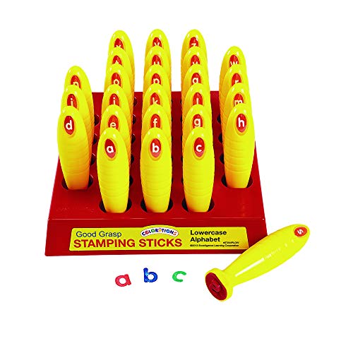Colorations Lowercase Letter Stampers, Easy to Hold & Grasp Stampers, Set of 26, Letter Stampers for Kids, Learn the Alphabet, Letter Recognition, Decorating & Card Making, ABC Stampers for Children