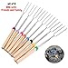Marshmallow Roasting Sticks Extending Roaster Set of 8 Telescoping Smores Skewers & Hot Dog Forks 32 inch Fire Pit Camping Cookware Campfire Cooking Kids with Free Bagthumb 1