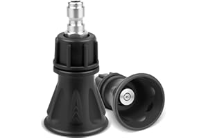 AECSZE 40 Degree Pressure Washer Nozzle - Stainless Steel, Pressure Washer Nozzles Guard, 1/4" Quick Connect, High-Efficiency Pressure Washer Nozzle Tips with Rubber Guard (4.0 Orifice)