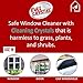 Full Crystal Window Cleaning Kit- 8 oz Glass Cleaner and Bottle with 27ft Reach will clean up to 40 Windows- Scrub Free, Rinse Free Glass Cleaner Spray Removes Dirt, Grime and Water Deposits