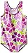 Kanu Surf Girls Beach Sport Racer Back One Piece Swimsuit, Florence Floral Purple, 5