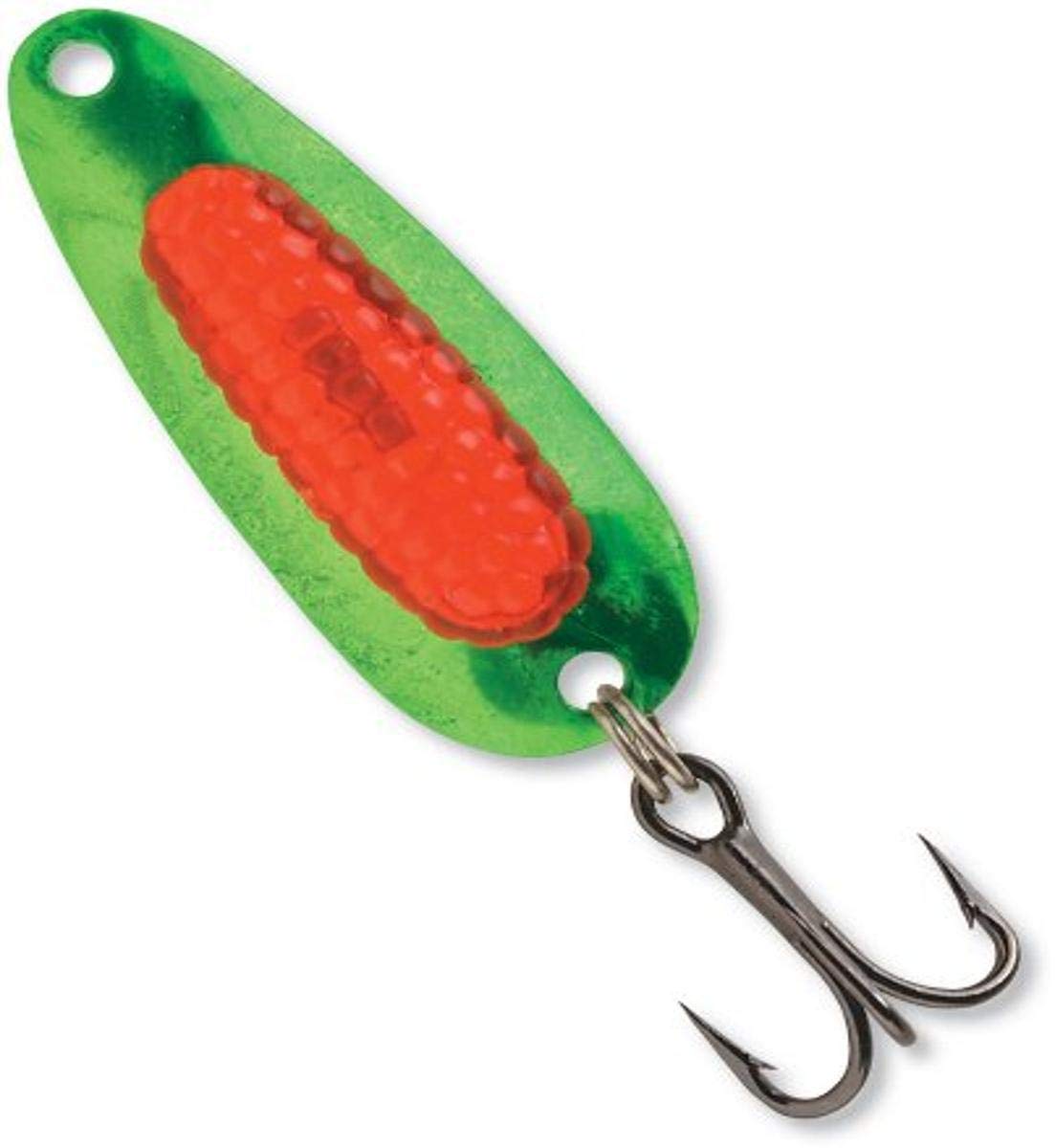 Blue Fox 7/8-Ounce Rattlin' Pixee Spoon, Holographic Lime/Orange Insert