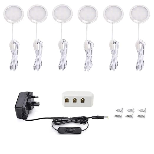 Vlio Under Cabinet Light Kit Led Puck Lights 15w 1500lm Cool