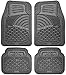 Motorup America Auto Floor Mats - Fits Select Vehicles Car Truck Van SUV Black (Set of 4) - Gray