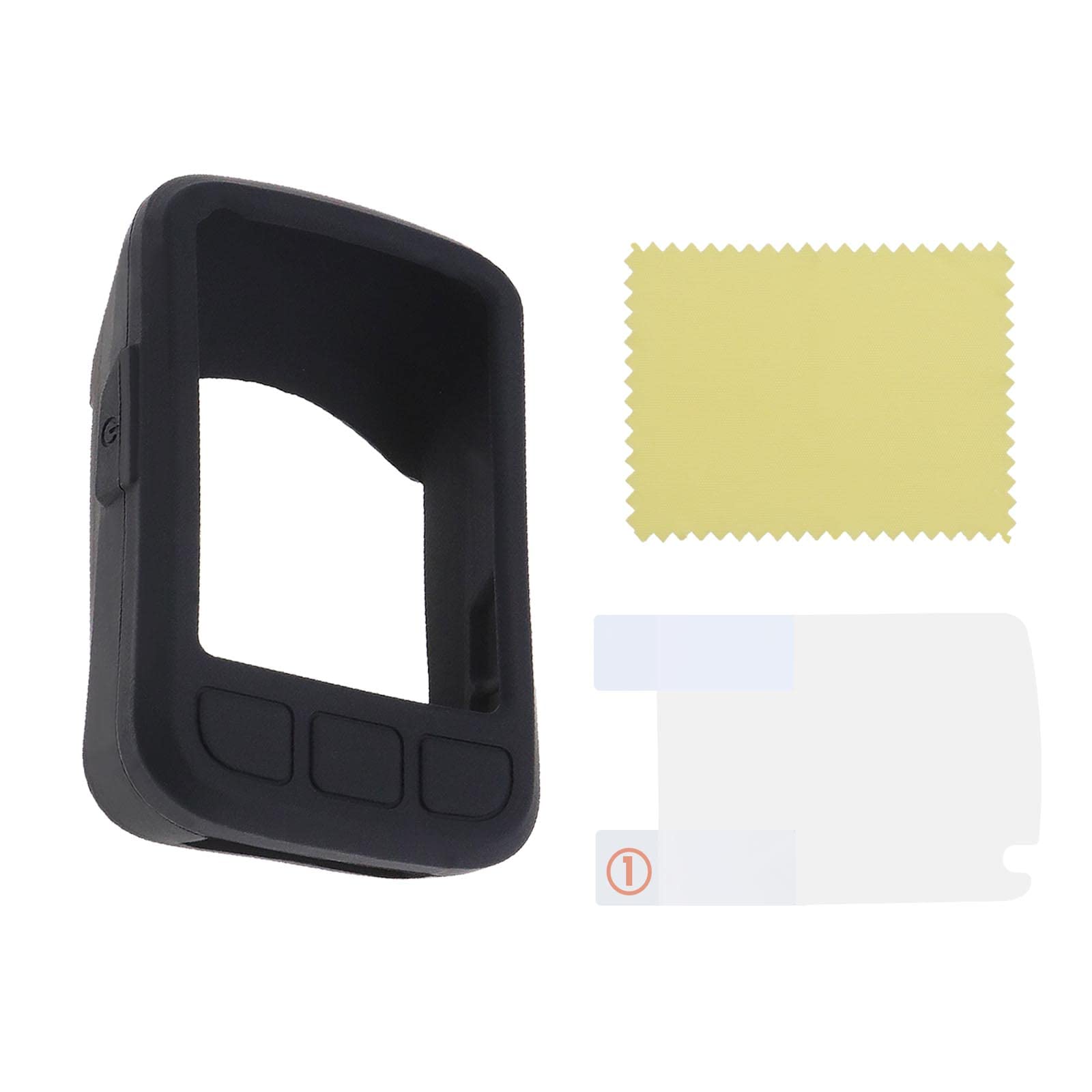 YINETTECH Silicone Protective Case Compatible with Wahoo Elemnt Bolt V2 Bike Silicone Protective Cover with Protective Film Replacement GPS Bike Computer Accessories Black