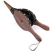 Fubeasi 1PCS Brown Wood Fireplace Bellows 15" x 6.5" | Outdoor Cooking Fan Air Blower，Metal Nozzle and Hanging Strap for Hearth, Wood Stove, Fire Pit, BBQ, Grill and Camping Use