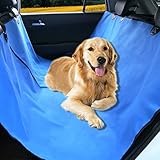 Pet Seat Cover for Car Seats -[Upgraded Model] Hammock Style Cover Protects Car Back Seats from Dog Fur, Mud, Scratches by Pet Magasin - New Blue