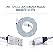 Xcords(TM) Lightning Cable, 4Pack 6FT Nylon Braided 8 Pin iPhone Charging Cable Cord Compatible with iPhone 7/7+ /6s /6s+ /6+ /6 /5s /5c /5 /iPad Mini /iPad Air /iPad5 /iPod iOS10(White)