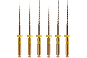 Easyinsmile X-Pro Gold Protaper NITI Rotary Files, 6PCS Endo Controlled Memory Files (F1 25MM)