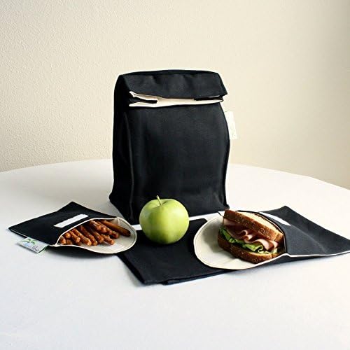 Organic Cotton Insulated Lunch Bag Set