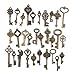 30 Different Keys in Antique Bronze, Charm Set DIY Handmade Accessories Necklace Pendants (120)