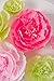 Paper Flower Decorations, Large Crepe Paper Flowers, Handcrafted Flowers, Giant Paper Flowers (Green, Pink, Set of 6 ) for Wedding Backdrop, Nursery Wall Decorations, Bridal Shower Decor, Baby Shower