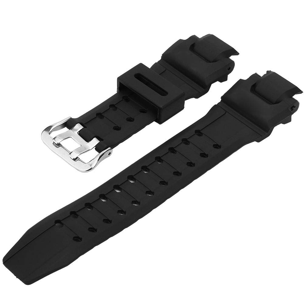 Black Color PU Leather Watch Strap Watchband Replacement Strap for GA-1000/1100 GW-4000/A1100 G-1400,Quick Release Soft Replacement Watch Bands