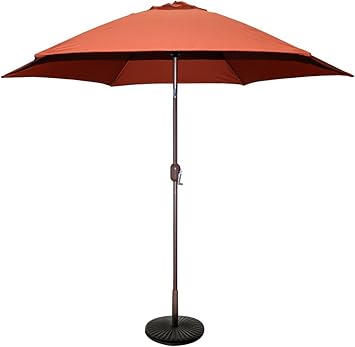 Amazon Com Tropishade 9 Ft Bronze Aluminum Patio Umbrella With Rust Polyester Cover Base Not Included Patio Umbrellas Garden Outdoor