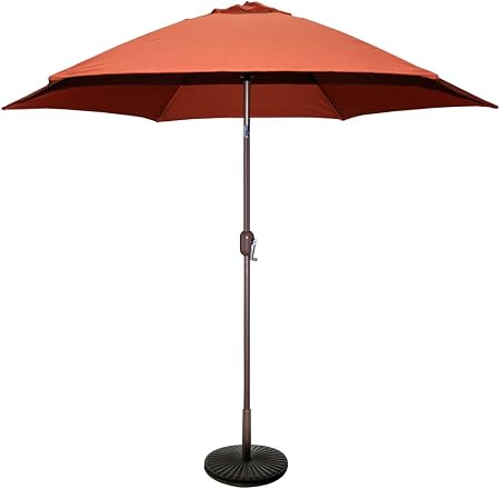 Amazon Com Tropishade 9 Ft Bronze Aluminum Patio Umbrella With Rust Polyester Cover Base Not Included Patio Umbrellas Garden Outdoor