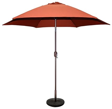 Rust : TropiShade 9 ft Bronze Aluminum Market Umbrella with Rust Polyester Cover