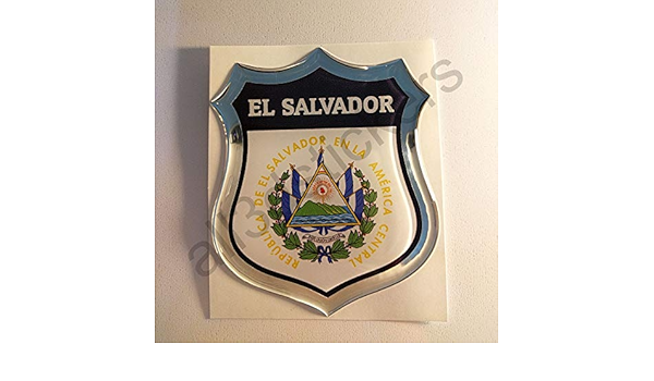 All3dstickers Pegatina Escudo de Armas El Salvador Relieve 3D ...