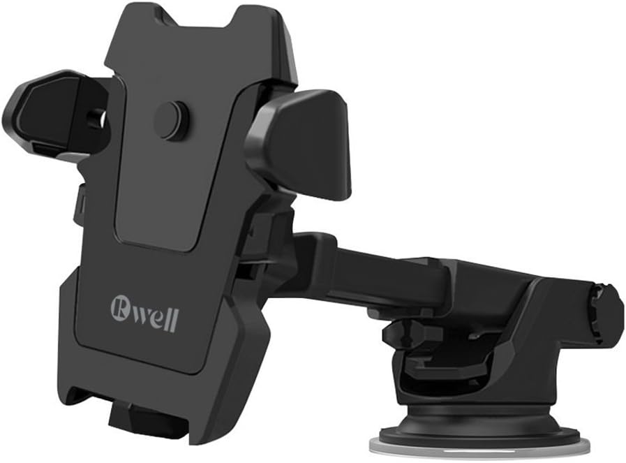 Car Phone Holder, Rowell 360 Rotating Universal Windshield Dashboard Car Mobile Phone Mount Cradle(Adjustable Distance) with Sucker for iPhone 7/7 Plus,iPhone 6, Samsung Galaxy S8 and Other Smartphone