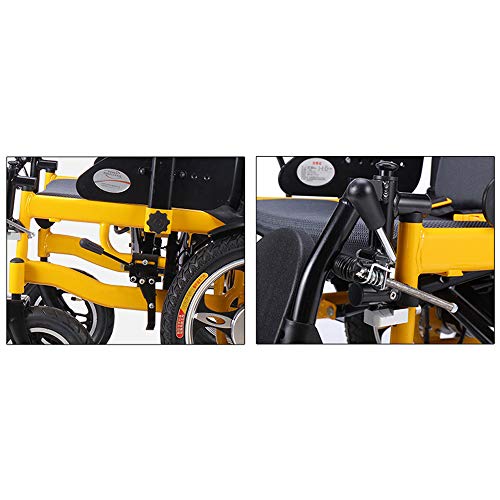 Byx- Electric Wheelchair, Folding Portable Automatic Intelligent Wheelchair, Disabled Four-Wheeled Care Vehicle, 150kg Load, EABS Brake System Wheelchair (Color : 20A Lead Acid Battery)