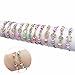Elesa Miracle 12pc Women Girl Rhinestone Woven Friendship Bracelet Value Set Kids Party Favor Adjustable Bracelet