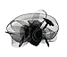 Urban CoCo Women's Elegant Flower Feather and Veil Fascinator Cocktail Party Hair Clip Hat (Black)
