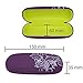 Glasses Case Hard Shell + Microfiber Cloth | Medium Size | Protective Eyeglasses, Sunglasses, Computer Glasses And Reading Glasses Case For Men, Women, Kids | Purple Paisley