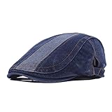 Denim Flat Cap Gatsby Newsboy Ivy Irish Hats Jean Cabbie Driving Scally Duckbill Hat