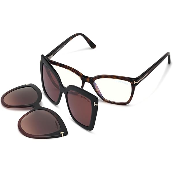 Amazon.com: Tom Ford - FT5641-B Shiny Fuchsia/Clear Cat Eye Women