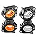 Vonpri [2 Pack] Flashlight Holder, Mount Bicycle Mounting Bracket Flashlight Holder Torch Clip 360º Rotation (White and Orange)