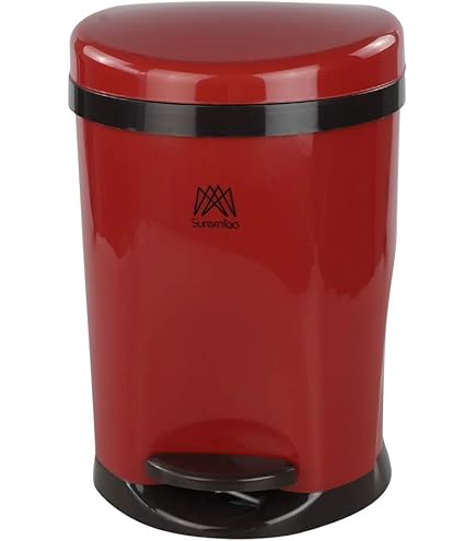 Amazon.com: Hommp 1.8 Gallon Round Bathroom Step Trash Can
