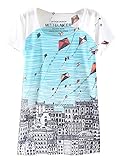 KaiTingu Women's Short Sleeve City Kite Graphic Print Vintage T Shirt