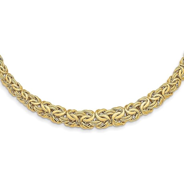 Amazon.com: Auriga Fine Jewelry 18K Yellow Gold Polished 9.5