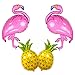 SAKOLLA Large Size Flamingo and Pineapple Helium Balloon,Flamingo Party Decorations, Hawaii Luau Party Supplies - Pack of 4