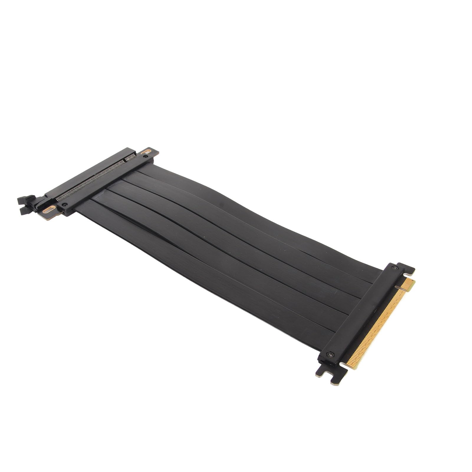 Zunate PCIe 4.0 Riser Cable, Shielded 180 Degree Flexible PCIe 4.0 Extension Cable for Gaming, Compatible with RTX 4090, RTX4080, RTX4070, RX 7900 XT, 7800 XT, 7700 (Black)
