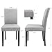Furmax Dining Chairs Fabric Kitchen Parson Chair Urban Style Dining Side Chair with Solid Wood Legs Set of 2 (Grey)