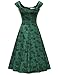 MUXXN Women's 1950s Scoop Neck Off Shoulder Cocktail Dress