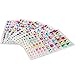 NIANPU Self-Adhesive Rhinestone Sticker, Multicolor Bling Craft Jewels Crystal Gem Stickers, Assorted Size 5 Sheets