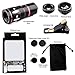 Phone Lens, 4 in 1 Cell Phone Camera Lens Kits with 10X Telescope Lens+Fisheye Lens+Wide-angle Lens+Macro Lens Compatible Phone and Tablets
