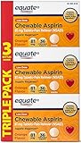Equate Aspirin 81 Mg, Adult Low Dose, Orange Flavor, 108 Chewable Tablets, (Compare to Bayer Chewable Aspirin)