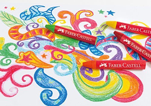 Faber-Castell Beeswax Crayons in Durable Storage Case, 12 Vibrant Colors